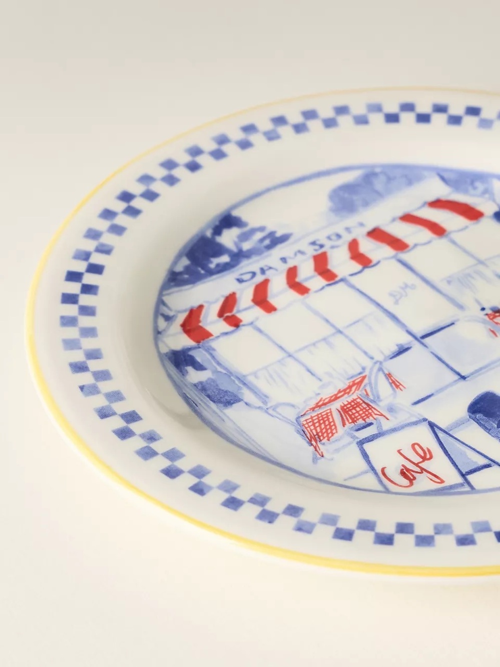 DAMSON MADDER X ANTHRO NWT stoneware dessert plate -cafe - Picture 4 of 5